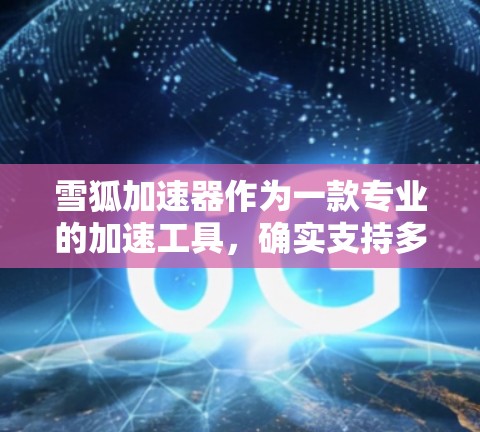 雪狐加速器作为一款专业的加速工具,确实支持多语言和国际化的加速服务。以下是雪狐加速器国际线路的详细介绍 雪狐加速器作为一款专业的加速工具,确实支持多语言和国际化的加速服务。以下是雪狐加速器国际线路的详细介绍