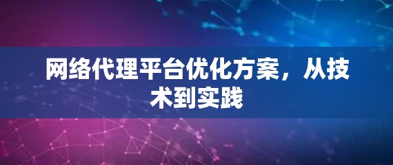 网络代理平台优化方案,从技术到实践 网络代理平台优化方案,从技术到实践