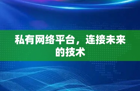 私有网络平台，连接未来的技术