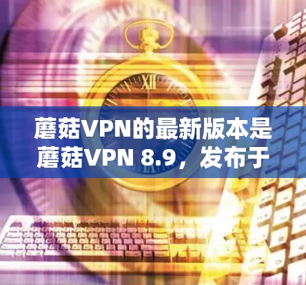 蘑菇VPN的最新版本是蘑菇VPN 8.9，发布于 223 年。这是一个高级的加密VPN服务，支持多设备同步、高性能连接、多语言支持以及用户友好界面