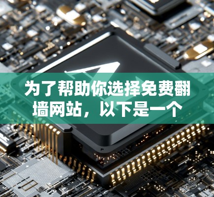 为了帮助你选择免费翻墙网站,以下是一个推荐榜单,涵盖常见需求和适用场景 为了帮助你选择免费翻墙网站,以下是一个推荐榜单,涵盖常见需求和适用场景
