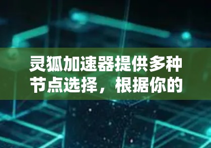 灵狐加速器提供多种节点选择,根据你的任务类型、复杂度以及预算来选择最合适的节点。以下是详细的指南 灵狐加速器提供多种节点选择,根据你的任务类型、复杂度以及预算来选择最合适的节点。以下是详细的指南